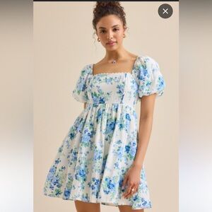 Altar'd State Blue Floral Mini Dress